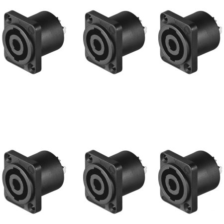 Kit X 6 Conectores Xpro Speakon Hembra Chasis Cxp-s4mchc