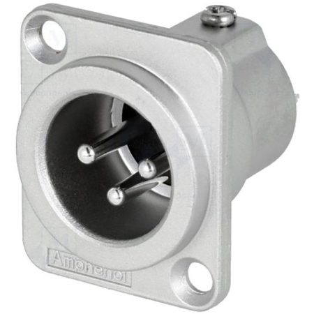 Ficha Xlr Macho Chasis Amphenol Ac3mmdz