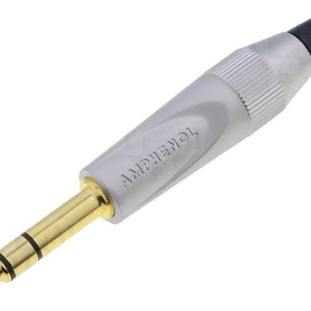 Ficha Plug Stereo Cable Negro Amphenol Ts3pn