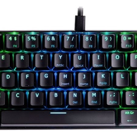 Teclado Vsg Qwerty Kailh Brown Español Latinoamérica Color Negro Con Luz Rgb