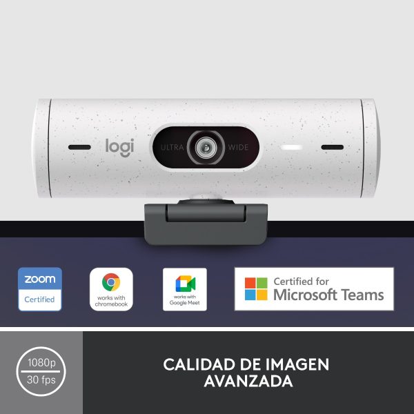 Web Cam Logitech Brio 500 White Full Hd 4mp 1080p 30fps - Image 9