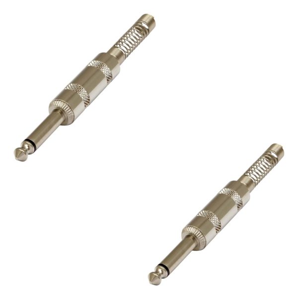 Kit X 2 Fichas Plug Mono 6.3mm Metalico Proel S230