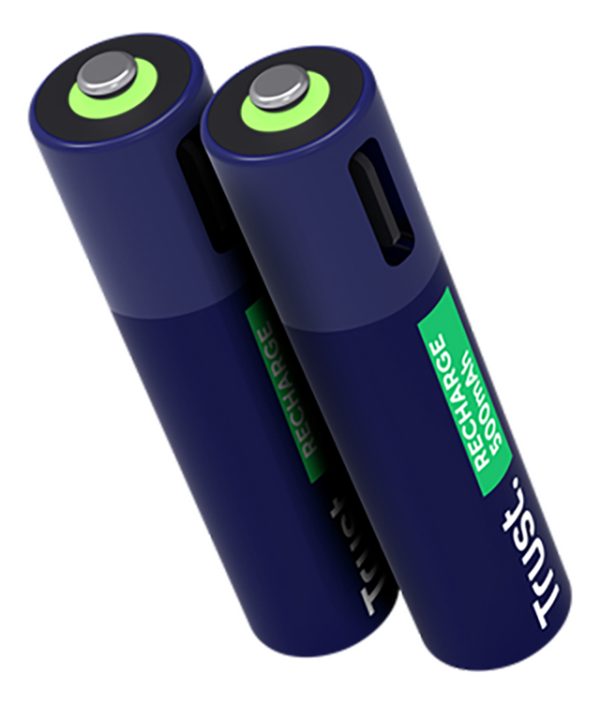 Pack X 2 Pilas Aaa Recargables Trust 25585 Por Usb C