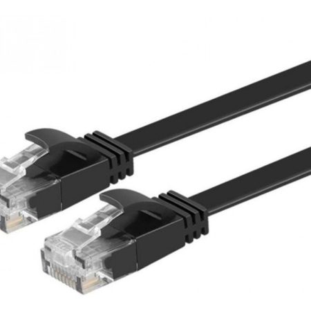 Cable De Red 5m Cat 5e 10/100mbps Negro Nisuta Nscutp5