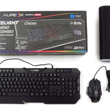 Kit Teclado Y Mouse Gamer Aureox Lifelight Pad Gaming Gc1000