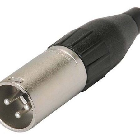 Ficha Xlr Macho Cable Negro Amphenol Ac3mm