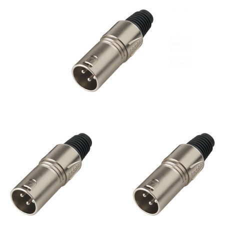 Kit X 3 Fichas Xlr Cable Macho Metalico Proel Xlr3mvpro-k3