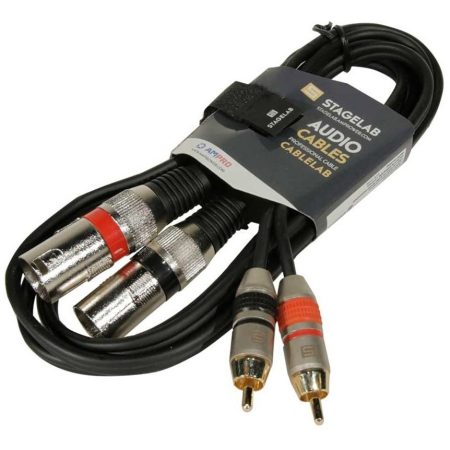 Cable De Señal Audio Xlr A Rca 2m Ampro Stagelab Rca-xlr-2m