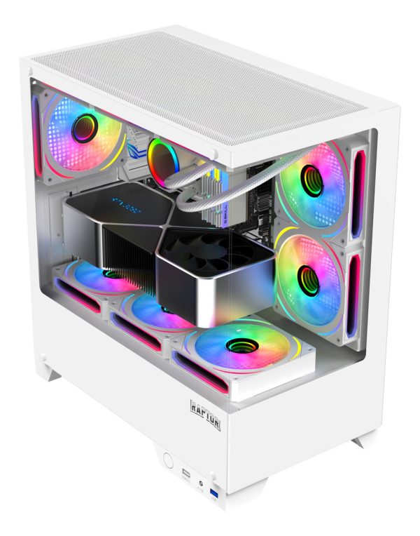 Gabinete Raptor Thunder Strike Mid-tower Rgb Fan X1 White - Image 2