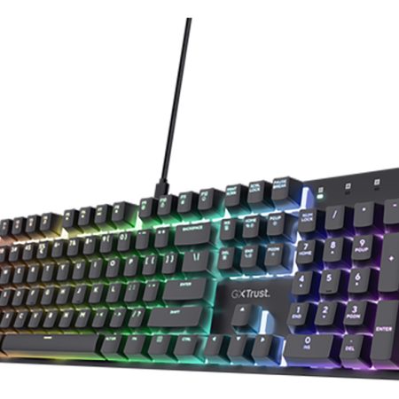 Teclado Gamer Mecanico Trust Zora Gxt871 Us Eng Rgb
