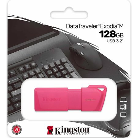 Pen Drive Kingston 128gb Usb 3.2 Neon Pink Kc-u2l128-7ln