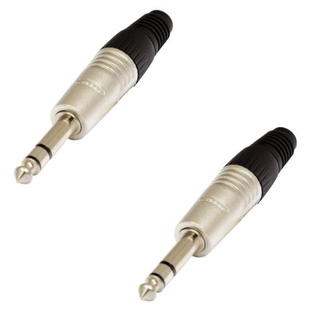 Kit X 2 Fichas Plug Stereo 6.3mm Metalico Proel S3c