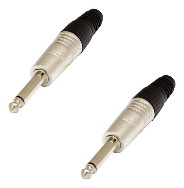 Kit X 2 Fichas Plug Mono 6.3mm Metalico Proel S2c