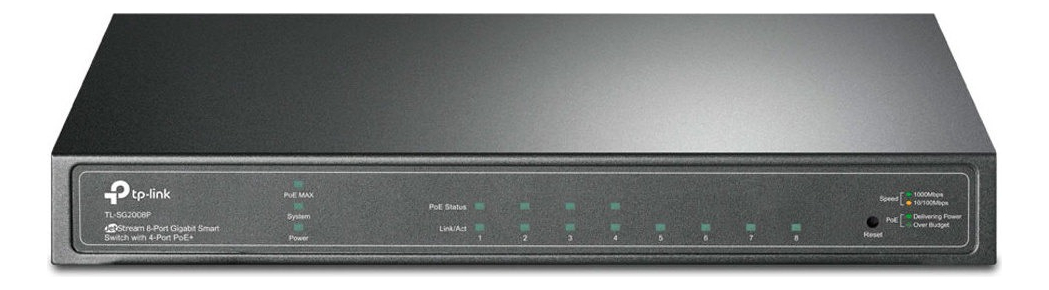 Switch Smart Tp-link Sg2008p 8 Puertos Giga Y 4 Puertos Poe+