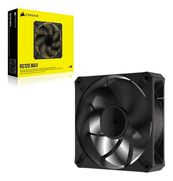 Fan Cooler Corsair Rs120 Max 120mm Pwm 30mm Fan Black - Image 2