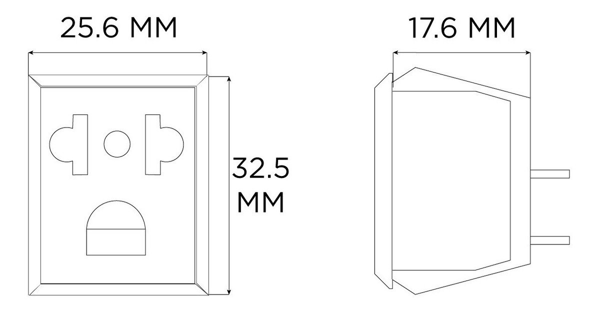 Toma Corriente Para Chasis 3 Patas 110v 220v Rab T168n110 - Image 3