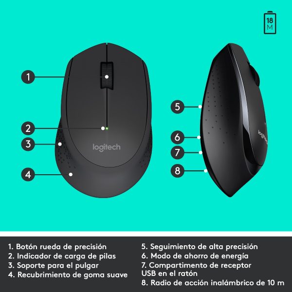 Kit Teclado Y Mouse Inalambrico Logitech Mk345 Negro - Image 7