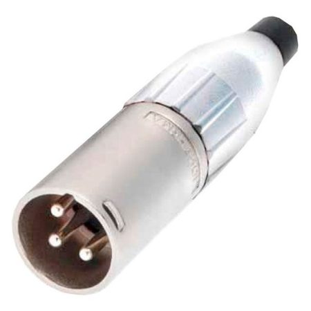 Ficha Xlr Macho Cable Blanco Amphenol Ac3mm-wht