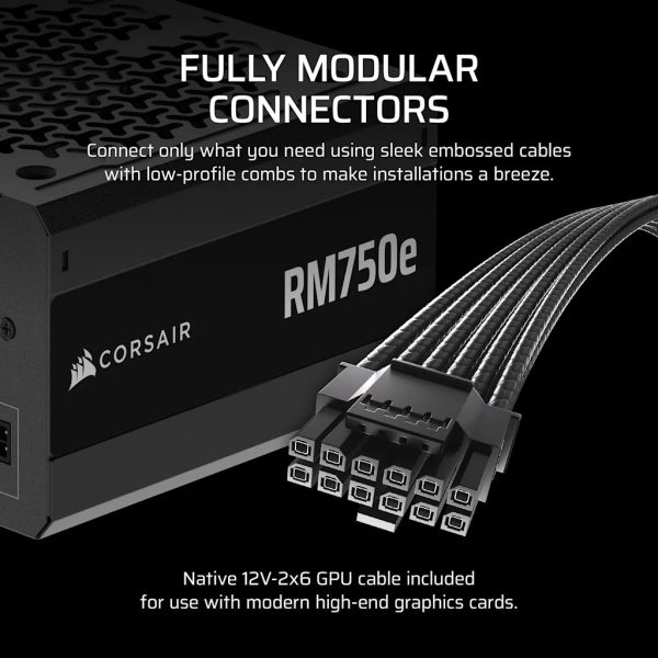 Fuente Corsair Rm750e 750w Cybenetics Platinum Full Modular - Image 5