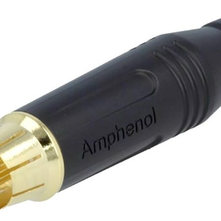 Ficha Rca Macho Cable Negro Amphenol Acpr-blk