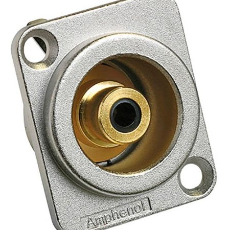 Ficha Rca Hembra Chasis Negro Amphenol Acjd-blk