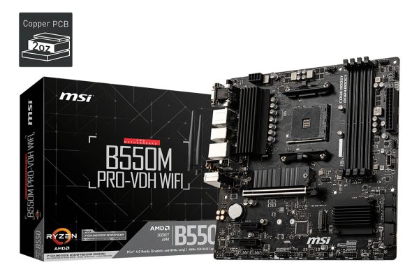 Mother Msi B550m Pro-vdh Wifi Ddr4 Am4 Serie 3000 4000 5000