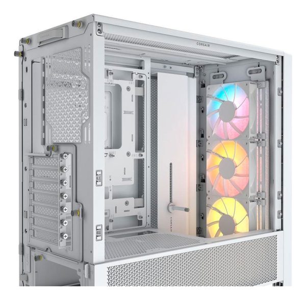 Gabinete Corsair Frame 4000d Rs Vidrio Fan Argb X3 Blanco - Image 2