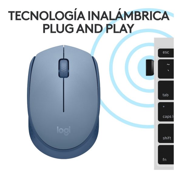 Mouse Inalambrico Logitech M170 Blue Grey 910-006863 1000 Dp - Image 5