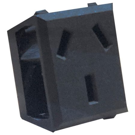 Toma Corriente Para Chasis 3 Patas Negro Rab T168