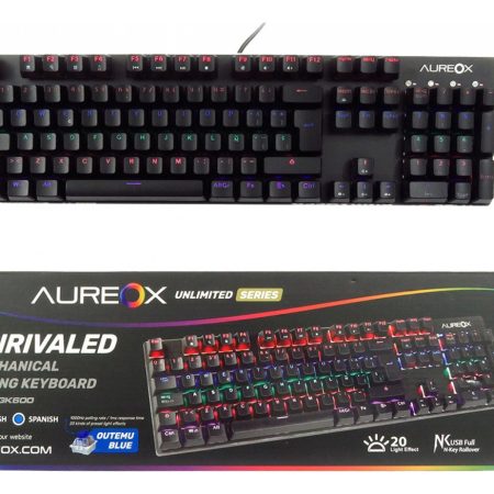 Teclado Mecanico Aureox Unrivailed Gaming Gk600 Switch Blue