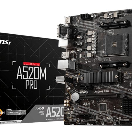 Tarjeta Madre Msi A520m Pro Socket Am4 Micro Atx Color Negro