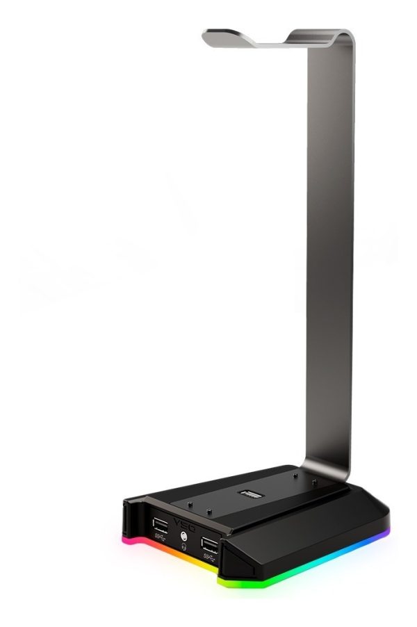 Soporte De Auriculares Rgb Usb 2.0 Mini Plug Vsg Atlas