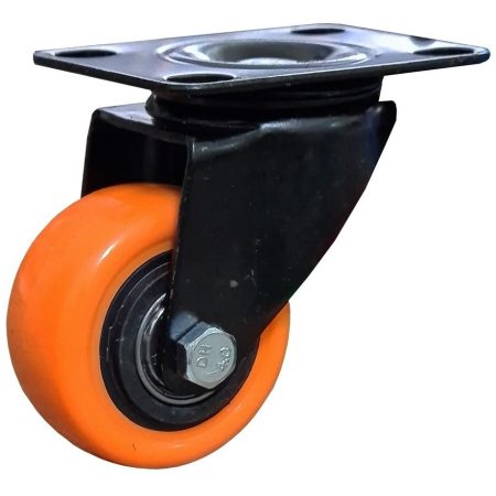 Rueda Giratoria 50mm X 25mm Pu Naranja Ruleman Oxen 19991