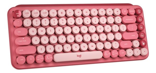 Teclado Logitech Pop Keys Inalámbrico Coral Rosa Español