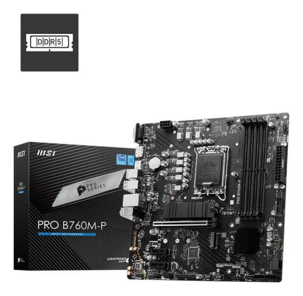 Mother Msi Pro B760m-p Ddr5 1700 Intel 12va/13va Gen - Image 2