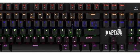 Teclado Raptor Fireclaw M104 Mecanico Rgb Sw Red Outemu