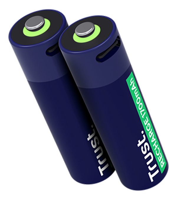 Pack X 2 Pilas Aa Recargables Trust 25584 Por Usb C