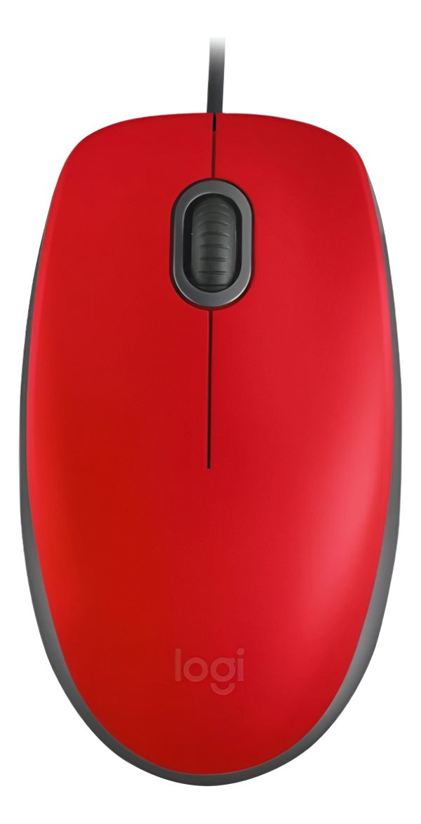 Mouse Usb Logitech M110 Silent Red Rojo 1000dpi