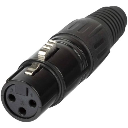 Ficha Conector Xlr Hembra Metalico Proel Xlr3fvbk