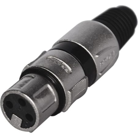 Ficha Conector Xlr Hembra Metalico Proel Xlr3fvprobk