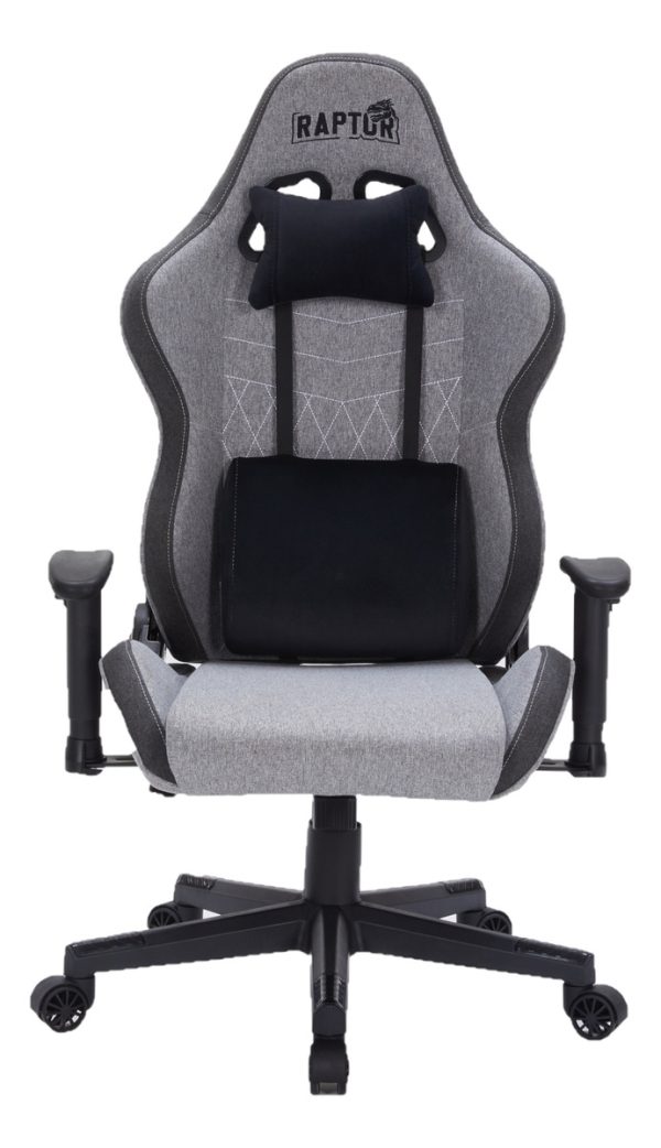 Silla Gamer Raptor Throne R1 Tela Gris Est Metalica H/ 130kg - Image 2