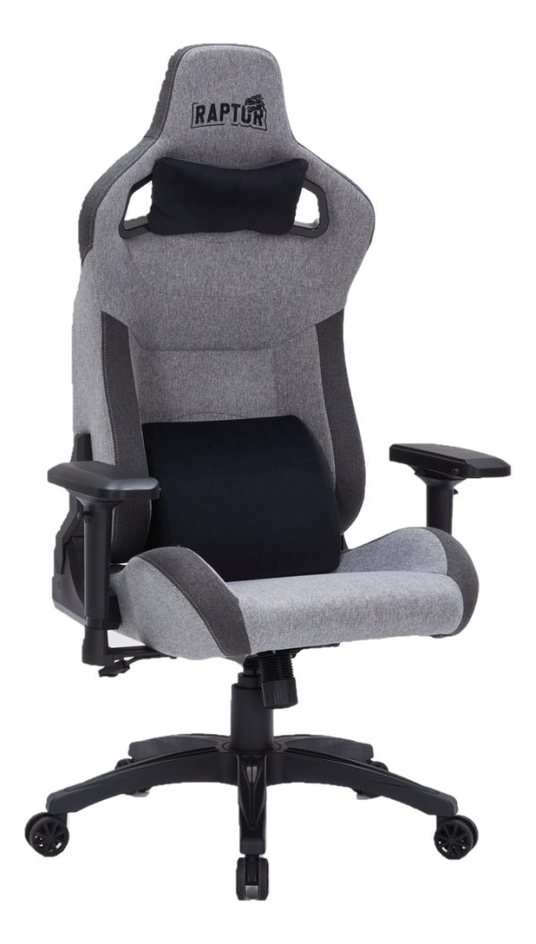 Silla Gamer Raptor Throne R20 Tela Gris Est Metal H/ 130kg - Image 4