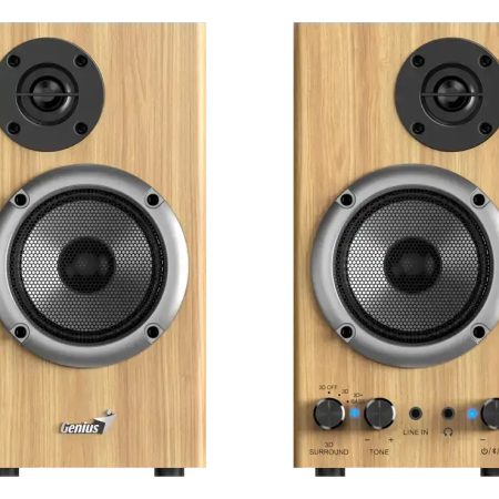 Parlante Genius Sp-hf520 20w Bluetooth Madera