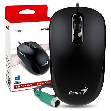 Mouse Ps2 Genius Dx-110 1000dpi Black 3 Botones