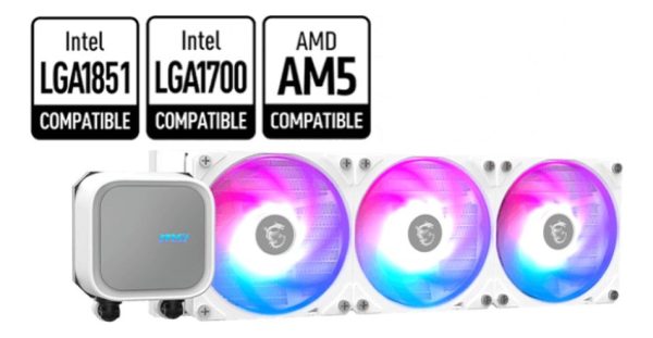 Water Cooling Msi Mag Coreliquid A13 360 3x 120mm White - Image 4