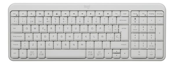 Teclado Logitech Bluetooth K250 Pebble White Bluetooth