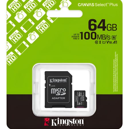 Memoria Micro Sd Kingston 64gb Gen3 Canvas Plus Cl10 150mb/s
