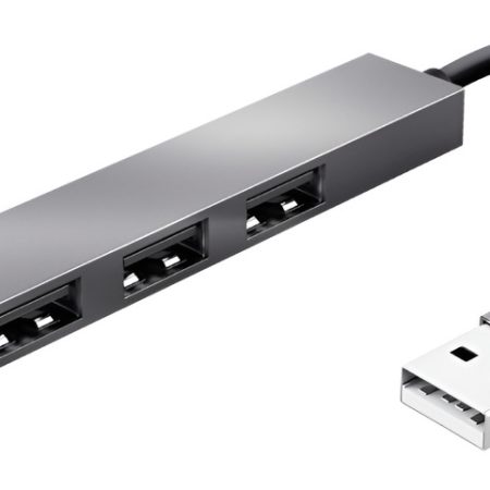 Hub Usb 2.0 4 Puertos Aluminio Trust Halyx 23786