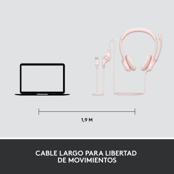 Auricular Con Microfono Logitech H390 Rose - Image 8