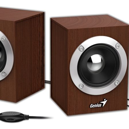 Parlante Genius Sp-hf280 6w Color Madera Usb Mini Plug